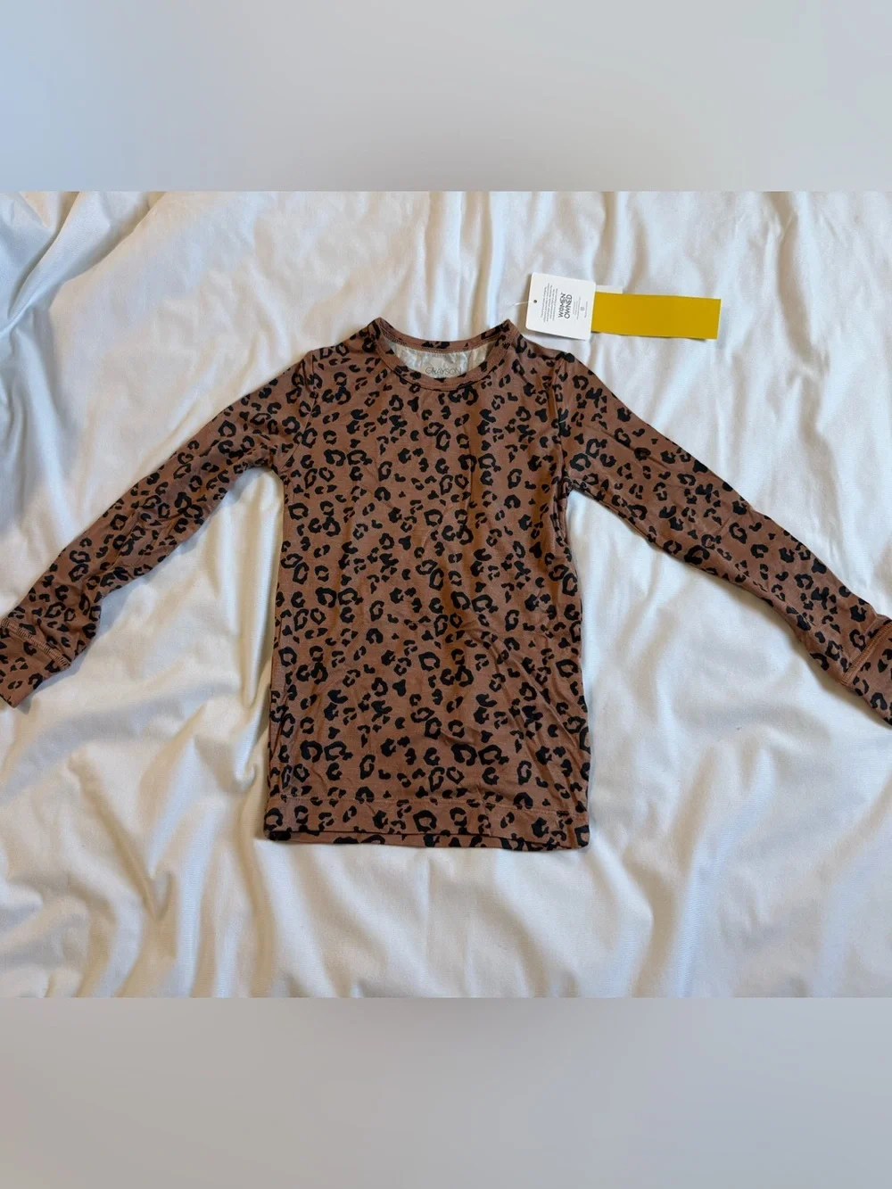 🆕 toddler Greyson Brown Leopard Print Pajama Set - Long Sleeve Top & Pants